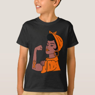 Camiseta Mes de conciencia Naranja Ribbon Guerreras regalo