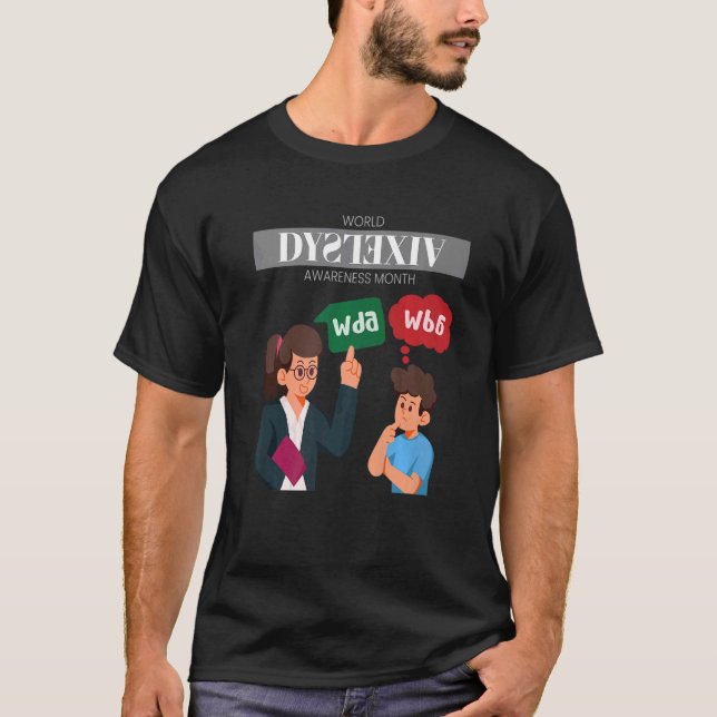 Camiseta Mes de conciencia para la dislexia (Anverso)