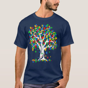 Camiseta Mes De Conciencia Sobre El Autismo En El Árbol De