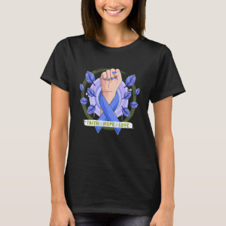 Camiseta Mes de Conciencia sobre la Diabetes Apoyo Puño Fe 
