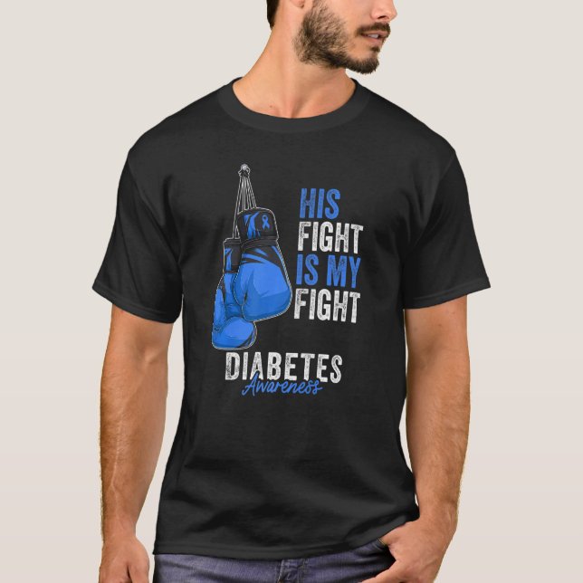 Camiseta Mes de Conciencia sobre la Diabetes Guantes de Box (Anverso)