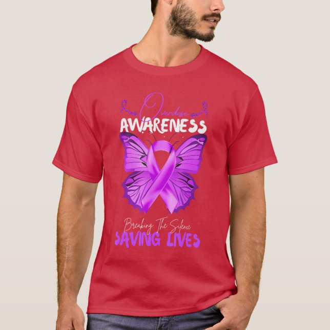 Camiseta Mes de Conciencia sobre Sobredosis Rompiendo el Si (Anverso)