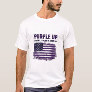 Camiseta Mes de Concienciación de Niños Militares Púrpura