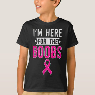 Camiseta Mes De Concienciación Sobre El Cáncer De Mama Aquí