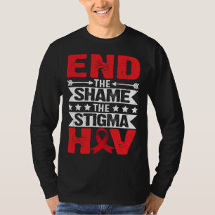 Camiseta Mes de Concienciación sobre el VIH SIDA Fin a la V