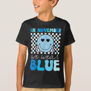 Camiseta Mes De Concienciación Sobre La Diabetes Groovy En 