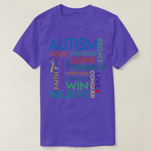 Camiseta Mes de concientización sobre autismo 5 (Diseño del anverso)