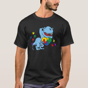 Camiseta Mes de concientización sobre autismo Dinosaurio T