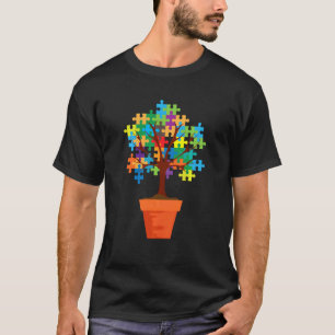 Camiseta Mes De Concientización Sobre El Autismo Árbol De L