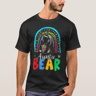 Camiseta Mes de Concientización sobre el Autismo Oso Tía Ar