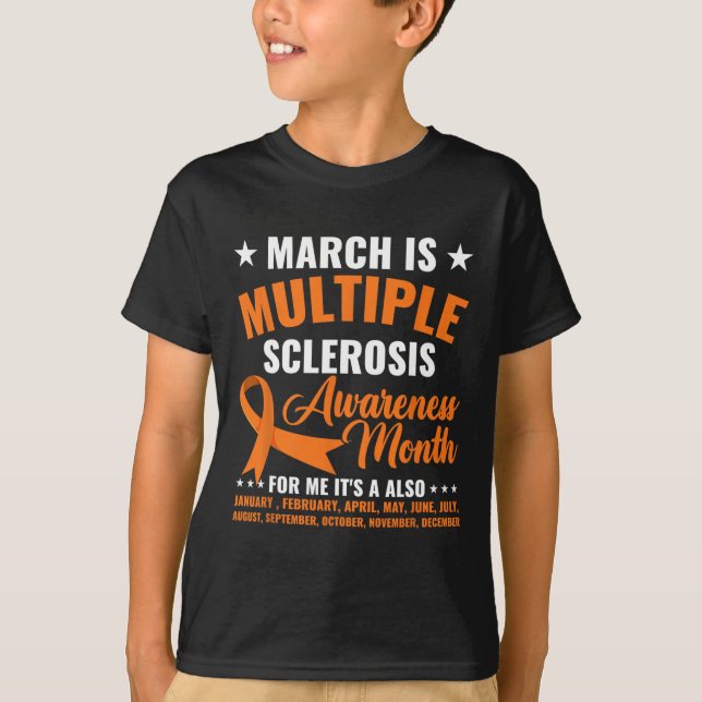 Camiseta Mes de concientización sobre esclerosis múltiple M (Anverso)