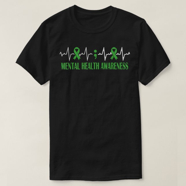 Camiseta Mes de concientización sobre la salud mental Pulso (Diseño del anverso)
