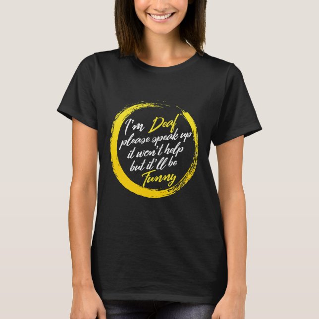 Camiseta Mes de concientización soy sordo, por favor hable  (Anverso)