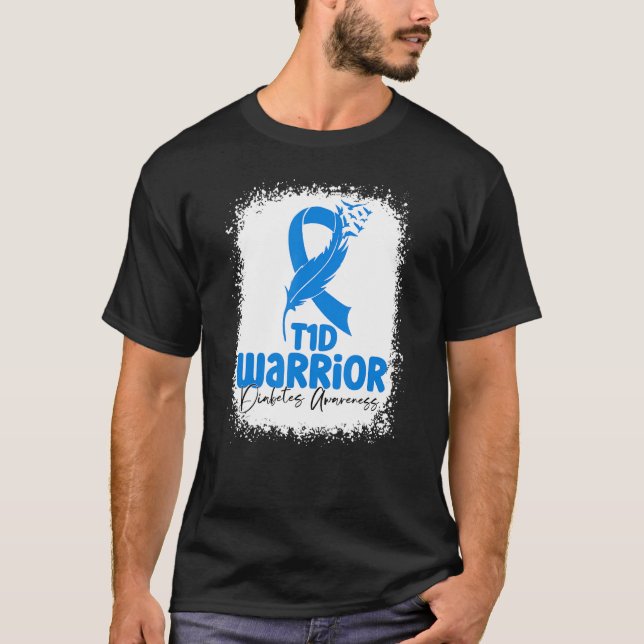 Camiseta Mes de concientización T1D del guerrero de la diab (Anverso)