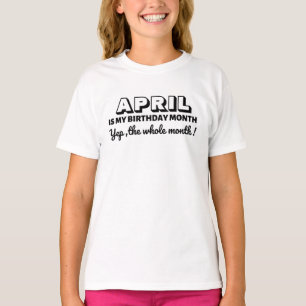 Camiseta Mes de Cumpleaños Personalizado