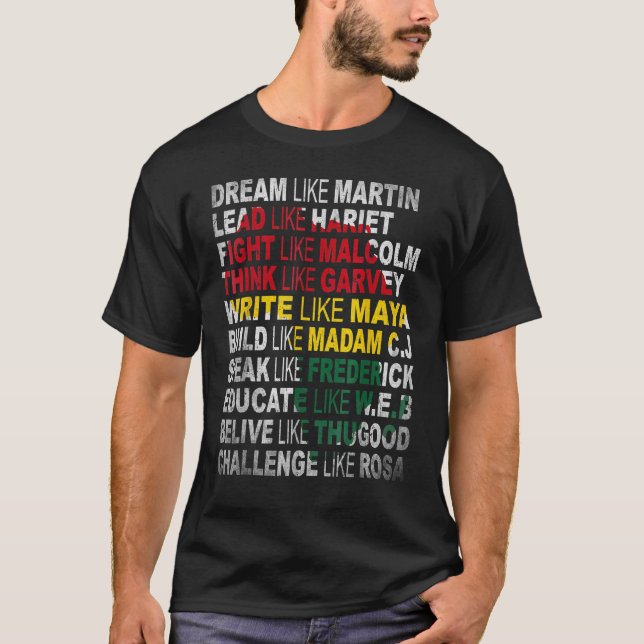 Camiseta Mes de historia del poder negro Orgullo afroameric (Anverso)