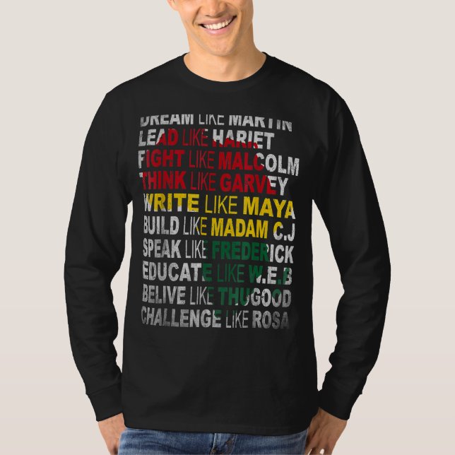 Camiseta Mes de historia del poder negro Orgullo afroameric (Anverso)