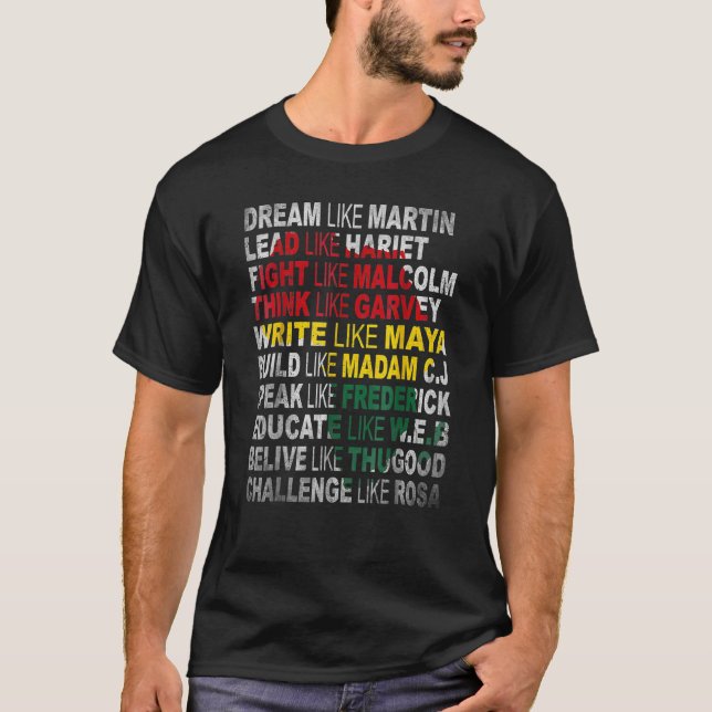 Camiseta Mes de historia del poder negro Orgullo afroameric (Anverso)