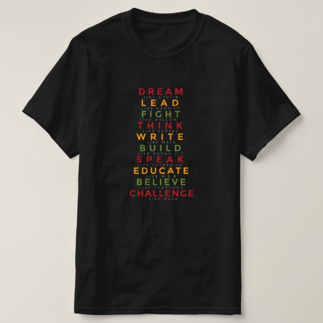 Camiseta Mes de historia negra (Diseño del anverso)