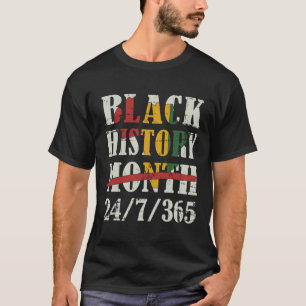 Camiseta Mes de historia negra 247365 con bandera de mapa a