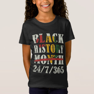 Camiseta Mes de historia negra 247365 con bandera del mapa 
