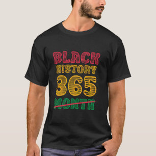 Camiseta Mes de historia negra 24 7 365 hombres negros Larg