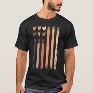 Camiseta Mes De Historia Negra Bandera Estadounidense Tono