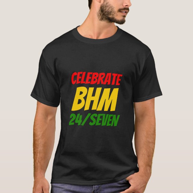Camiseta Mes de historia negra CELEBRAR BHM 24/SIETE (Anverso)