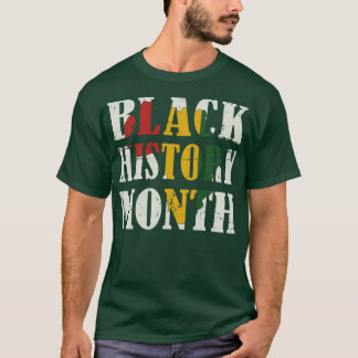 Camiseta Mes de historia negra con mapa africano para la li