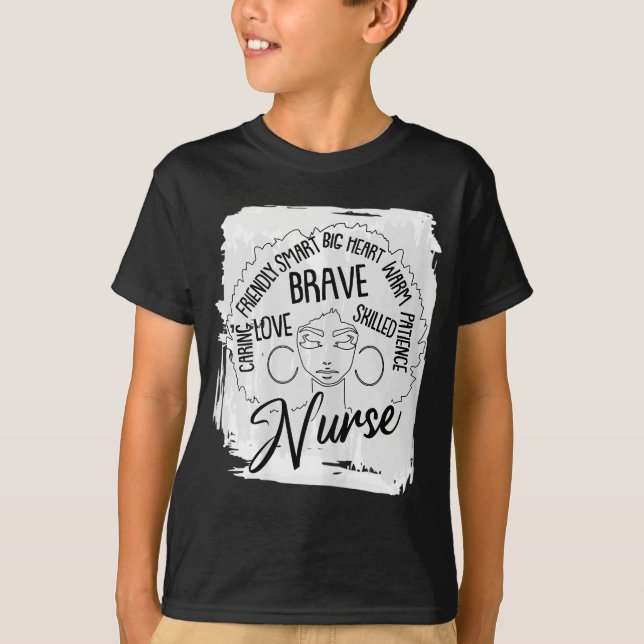 Camiseta Mes de historia negra de la enfermera afro BLM Mel (Anverso)