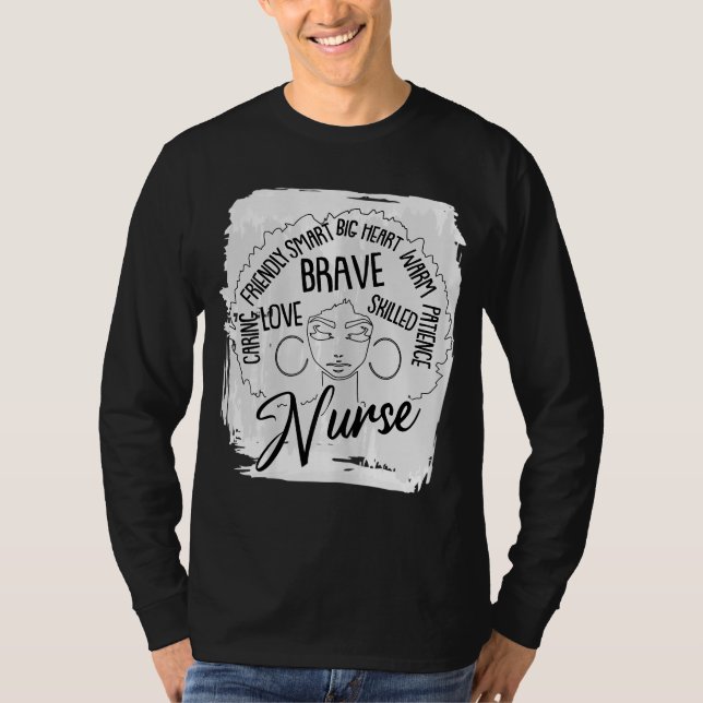 Camiseta Mes de historia negra de la enfermera afro BLM Mel (Anverso)