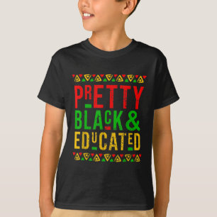 Camiseta Mes de historia negra educada y negra en la bonito