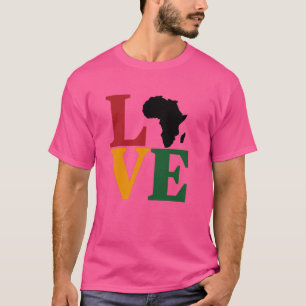 Camiseta Mes de historia negra en África Mapa de derechos h