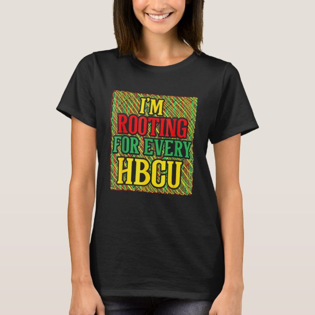 Camiseta Mes De Historia Negra Hbcu Estoy Apoyando Cada Hbc (Anverso)