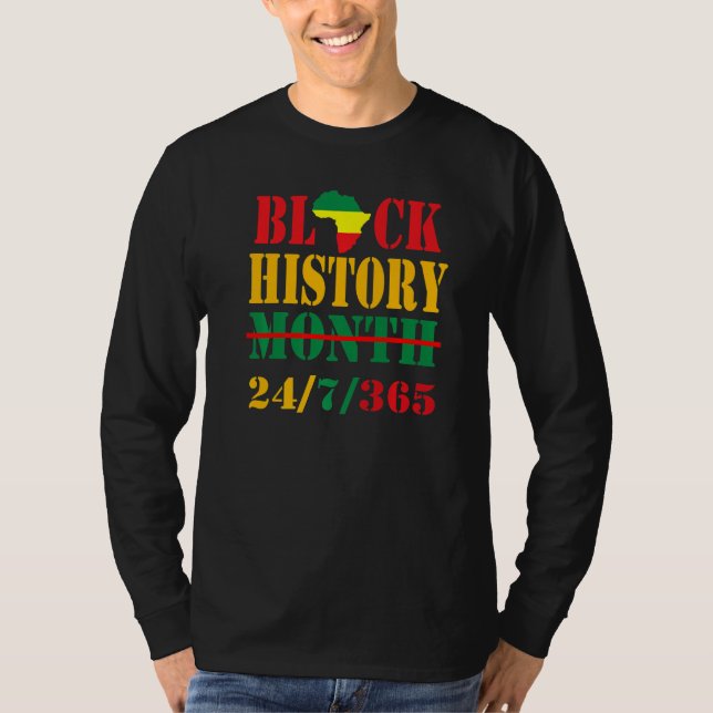 Camiseta Mes de historia negra Mes de historia negra Negro  (Anverso)