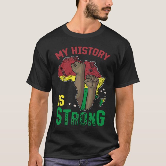 Camiseta Mes de historia negra Mi historia es sólida (Anverso)