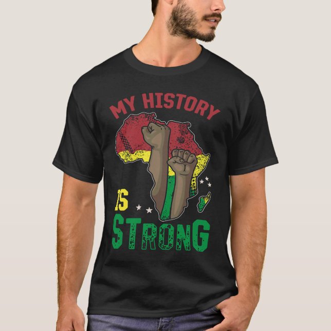 Camiseta Mes de historia negra Mi historia es sólida (Anverso)
