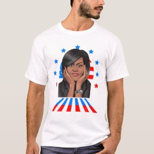 Camiseta Mes de historia negra Michelle Obama Día del Presi