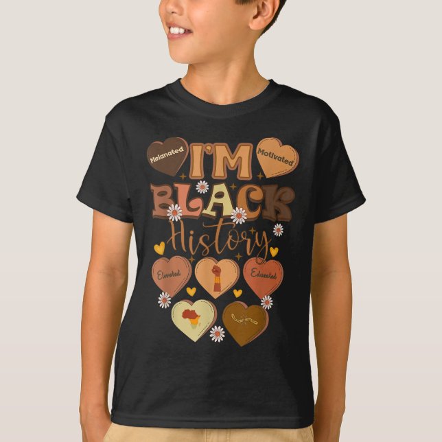 Camiseta Mes de historia negra motivada y educada (Anverso)