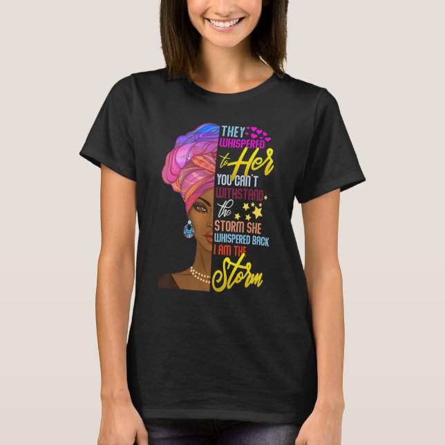 Camiseta Mes de historia negra mujer africana Chica afro so (Anverso)