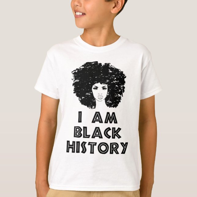 Camiseta Mes de historia negra Mujeres negras soy historia  (Anverso)