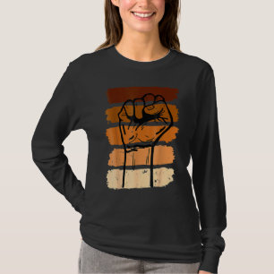 Camiseta Mes de Historia Negra Mujeres Puños Hombres Niños