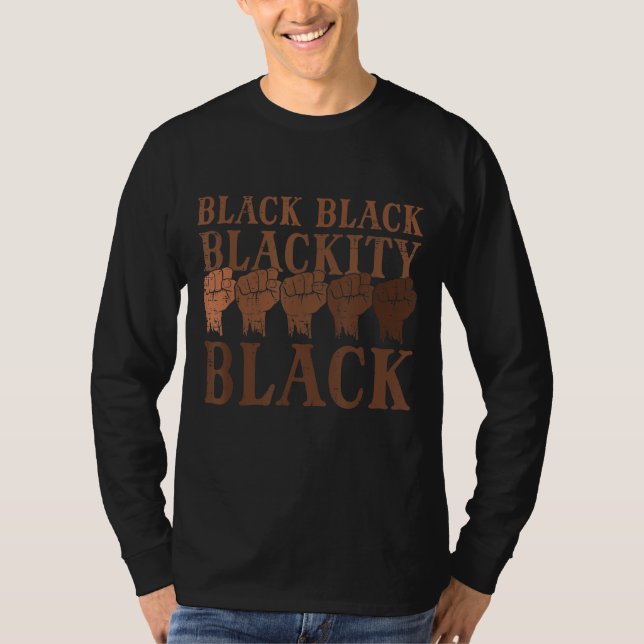 Camiseta Mes de historia negra negra africano BHM Melanin M (Anverso)