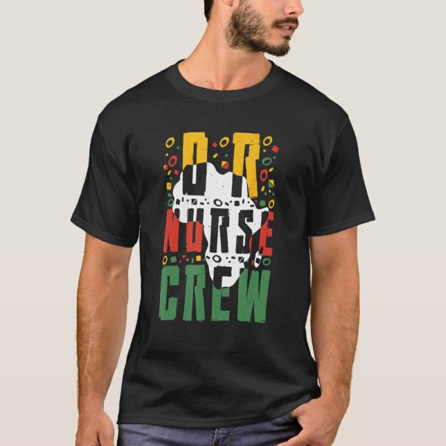 Camiseta Mes de historia negra o equipo de enfermería de Áf (Anverso)