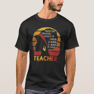 Camiseta Mes de historia negra profesor afroamericano