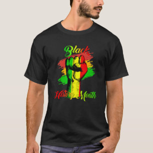 Camiseta Mes de historia negra Regalo de puño mujeres hombr