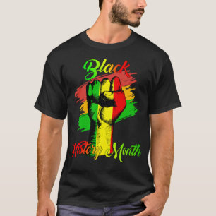 Camiseta Mes de historia negra Regalo de puño mujeres hombr