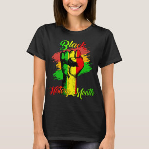Camiseta Mes de historia negra Regalo de puño mujeres hombr