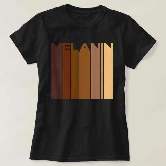 Camiseta Mes de Historia Negra Retro Melanin (Diseño del anverso)