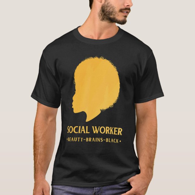 Camiseta Mes de historia negra trabajador social afroameric (Anverso)